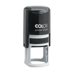 Colop R24 Printer Round Self Inking Rubber Stamp